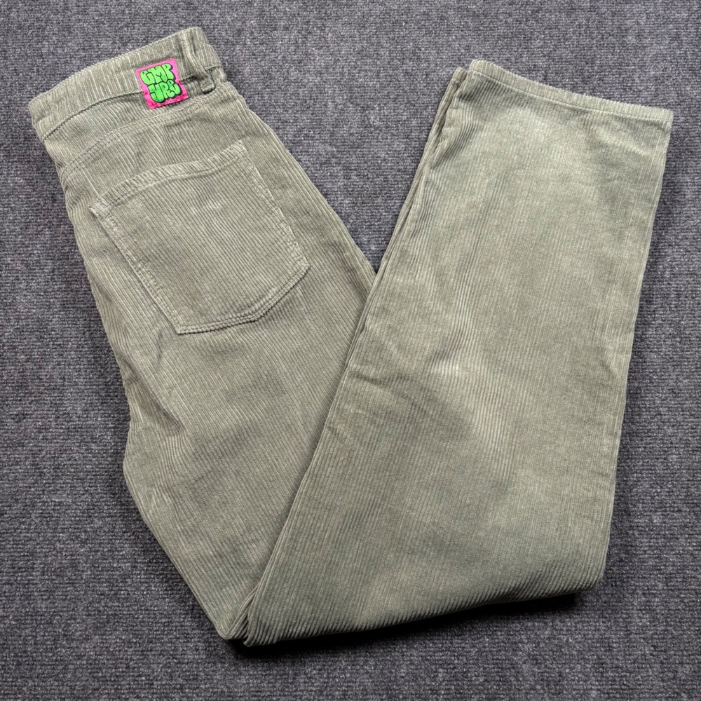 Empyre Tori Corduroy Pants Womens 8 Sage Green Straight Leg Skate